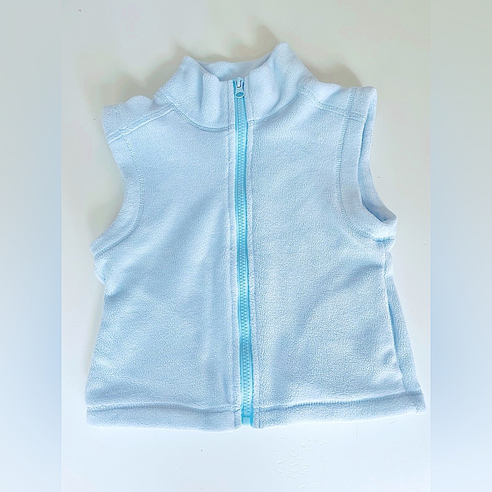 3T Light Blue Sleeveless Fleece Vest by Stitchy Fish